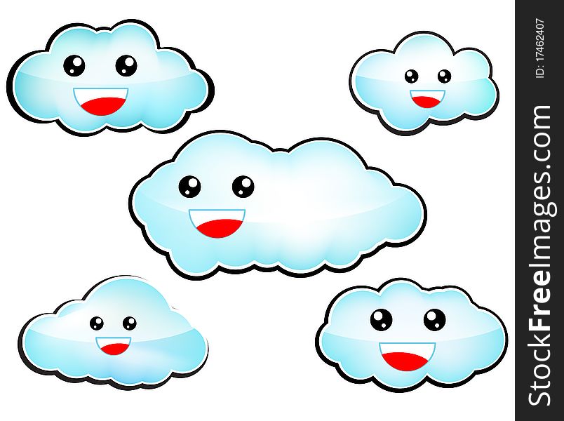 The cloud with white background