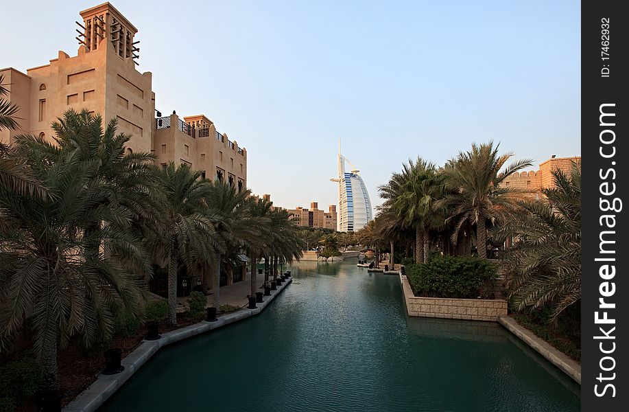 Architectural contrasts in Dubai. UAE.