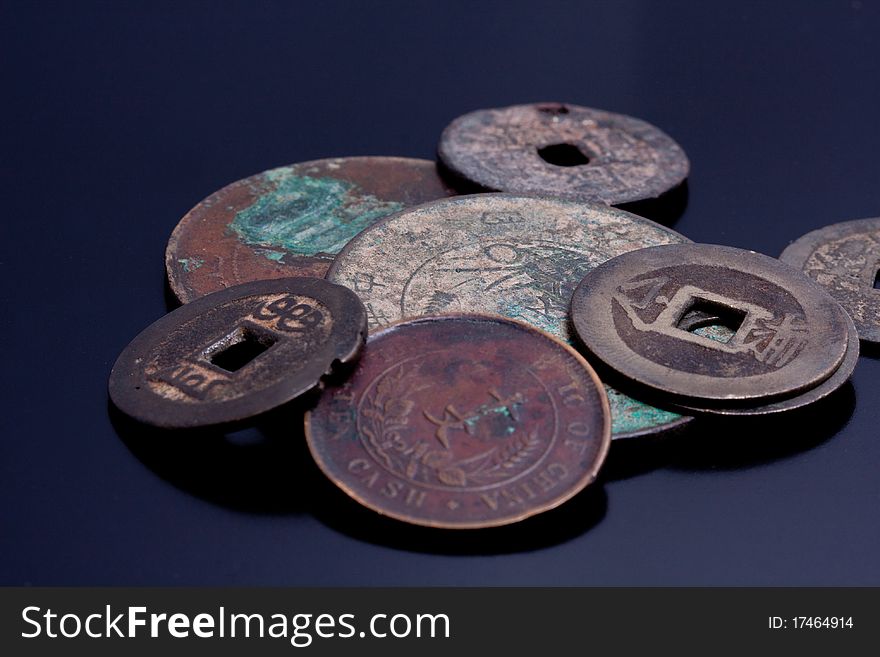 Stash of old chinese coins