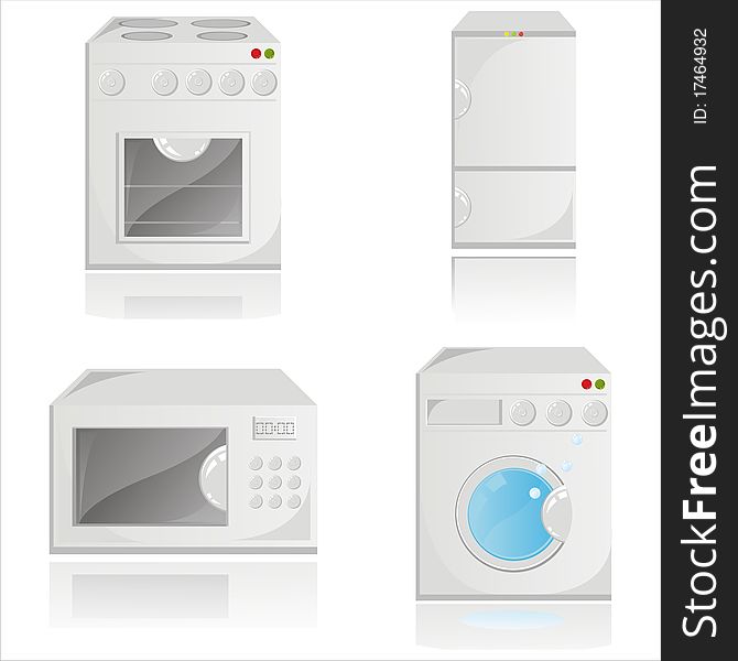 Housework Electronics Icons