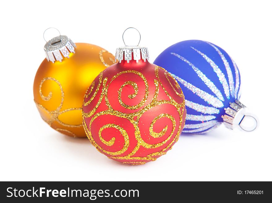 Three Christmas Ball, Isolated