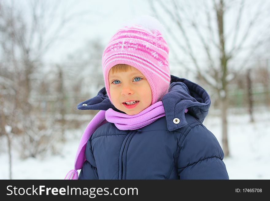 Beautiful girl walks in Winter Park. Beautiful girl walks in Winter Park