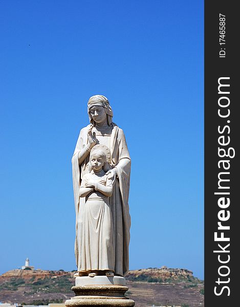 Religious Statue on Gozo.Malta