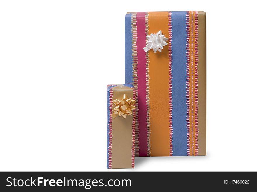 Gift boxes isolated on white background. Gift boxes isolated on white background