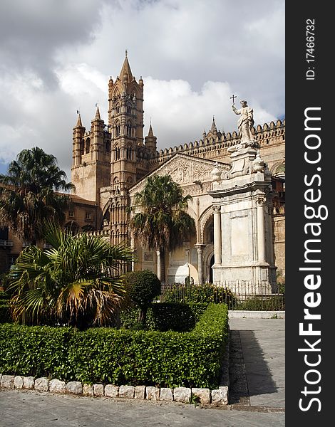 Famous Cathedral of Palermo in Sicily, Italy