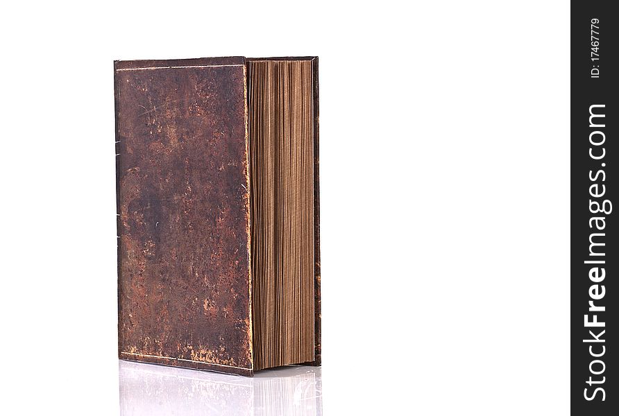 OLD BOOK ISOLATED ON WHITE