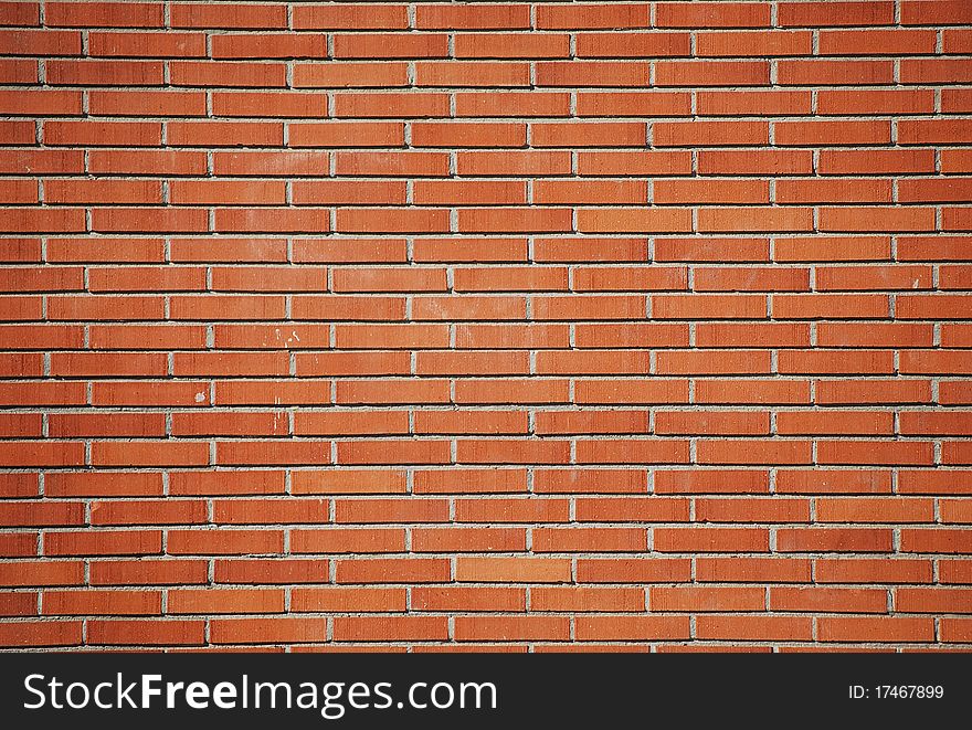The wall is made of red bricks in the background.