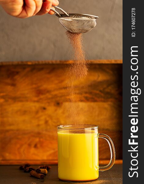 Golden Milk Made With Turmeric And Other Spices