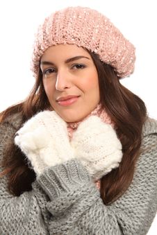 Beautiful Young Woman Warm In Winter Woolly Knit Royalty Free Stock Photo Beautiful Young Woman Warm In Winter Woolly Knit Royalty Free Stock Photo
