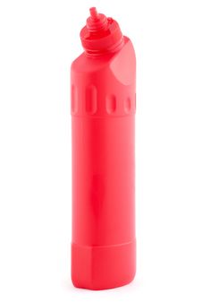 Red Plastic Bottle Royalty Free Stock Photo