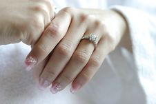 Hands With Wedding Rings Stock Image
