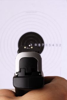 Pointing The Pistol Stock Image Pointing The Pistol Stock Image