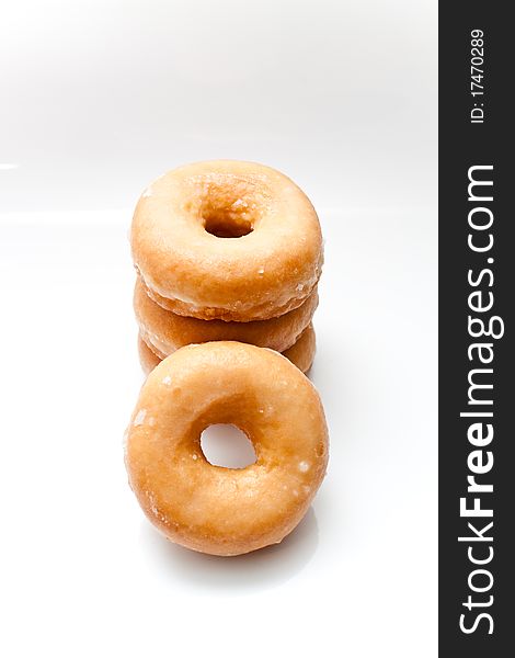 Group of doughnuts on a white background