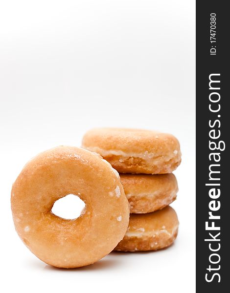 Group of doughnuts on a white background