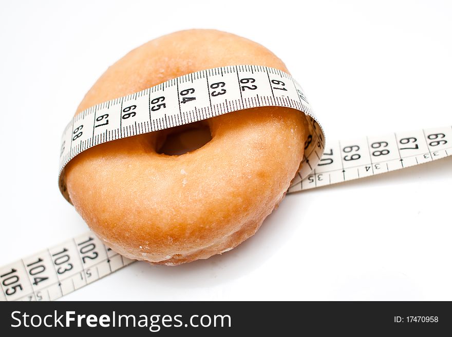 Group of doughnuts on a white background