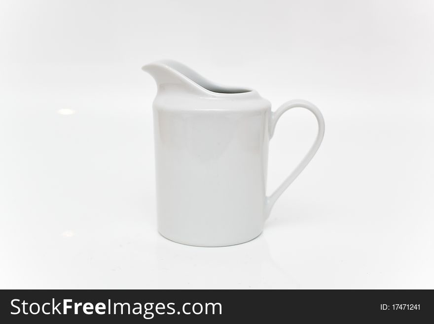 Teapot with the white background.