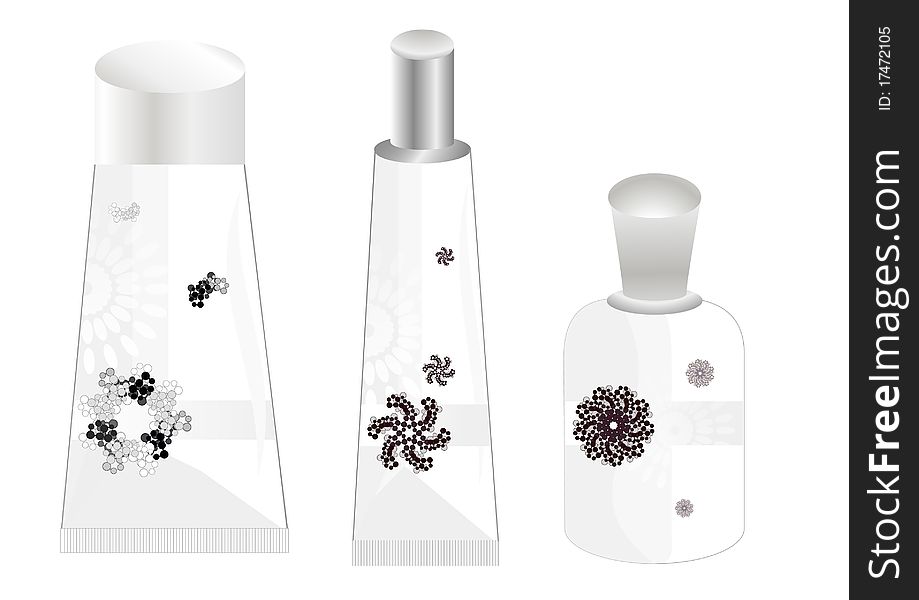 Abstract Cosmetic Bottles