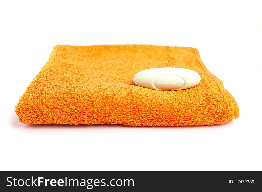 Colorful towels o white background