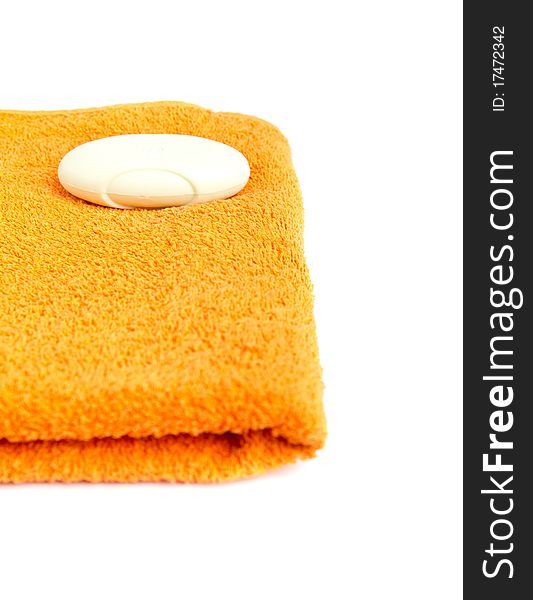 Colorful towels o white background