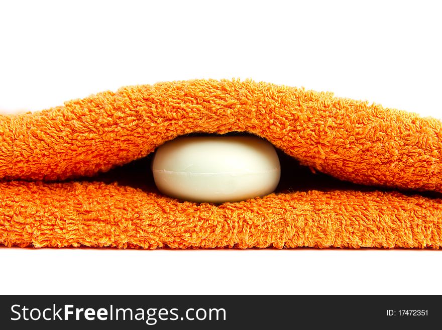 Colorful towels o white background