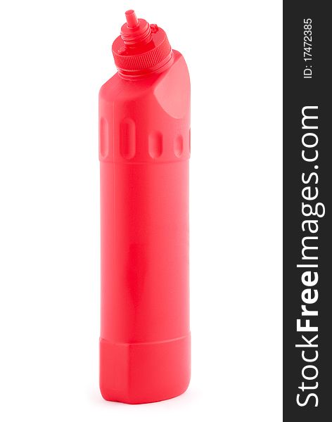 Red plastic bottle