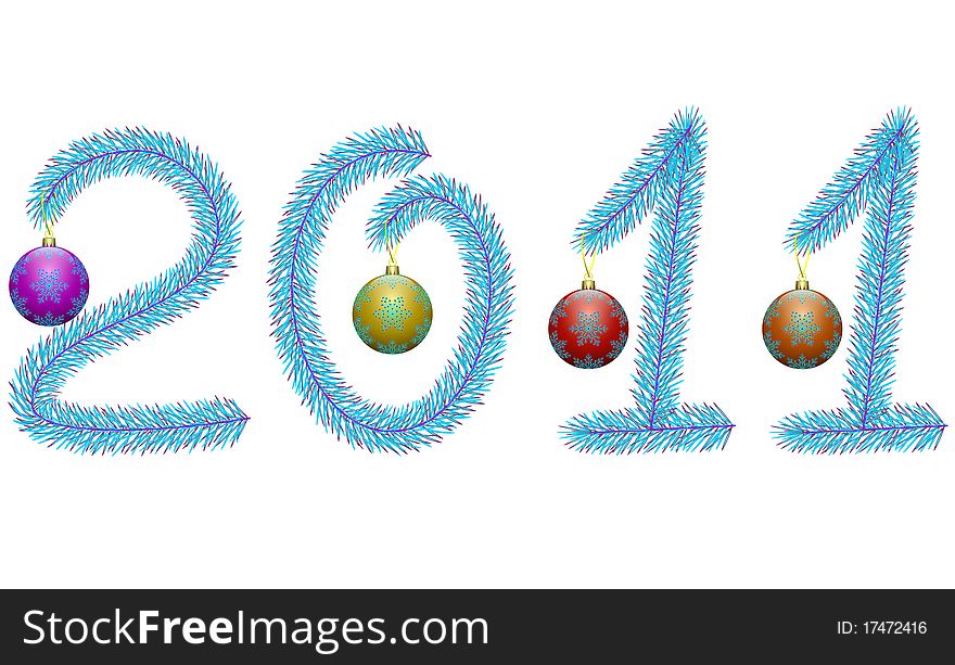 New year 2011. Vector illustration