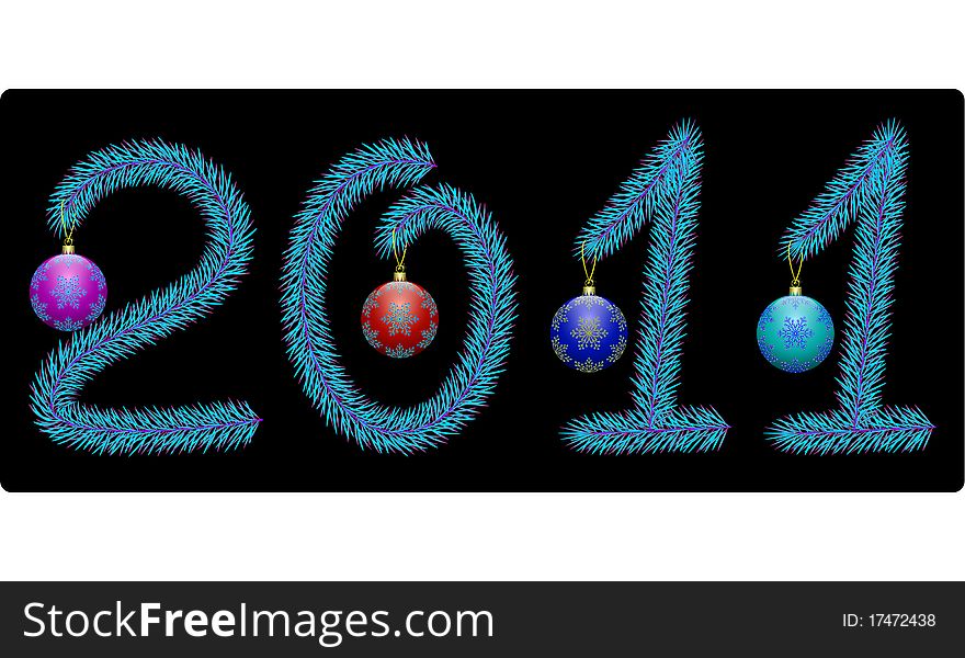 New year 2011. Vector illustration