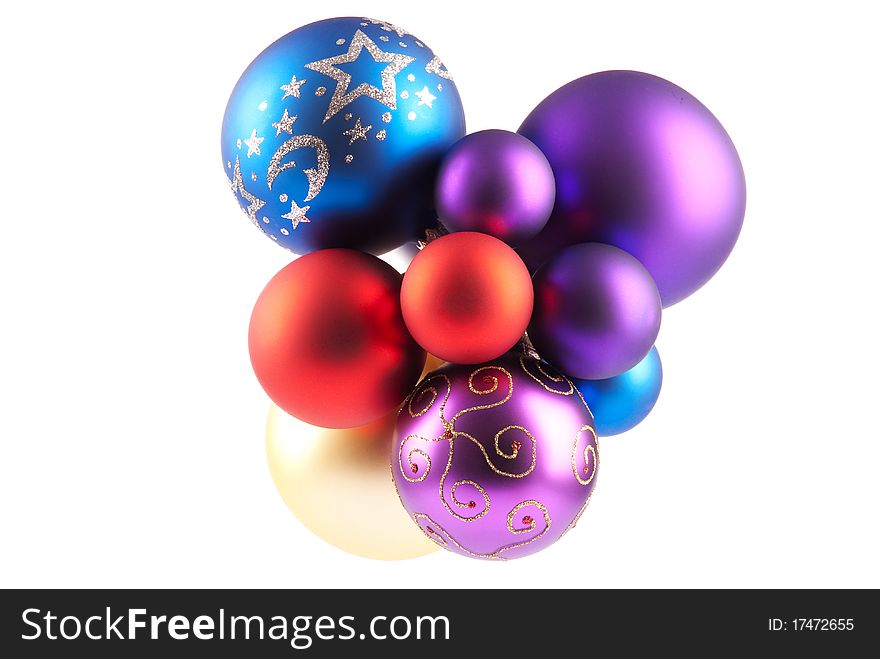 Multi-colored Christmas balls