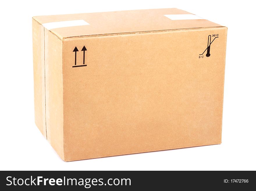 Cardboard Box isolated on a white background