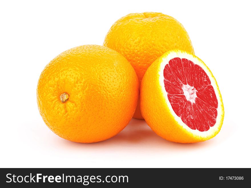 Sicilian orange isolated on a white background