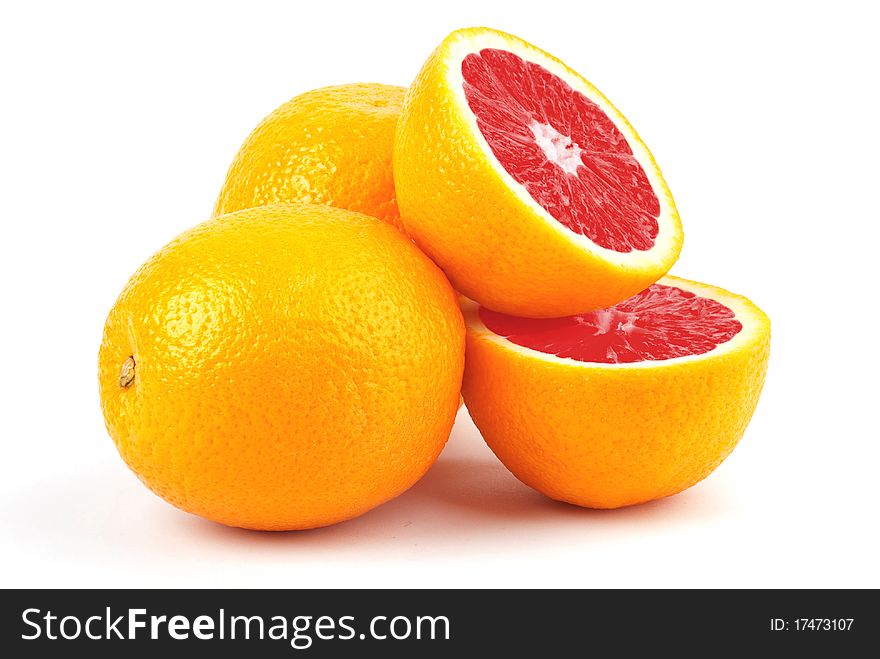 Sicilian orange isolated on a white background