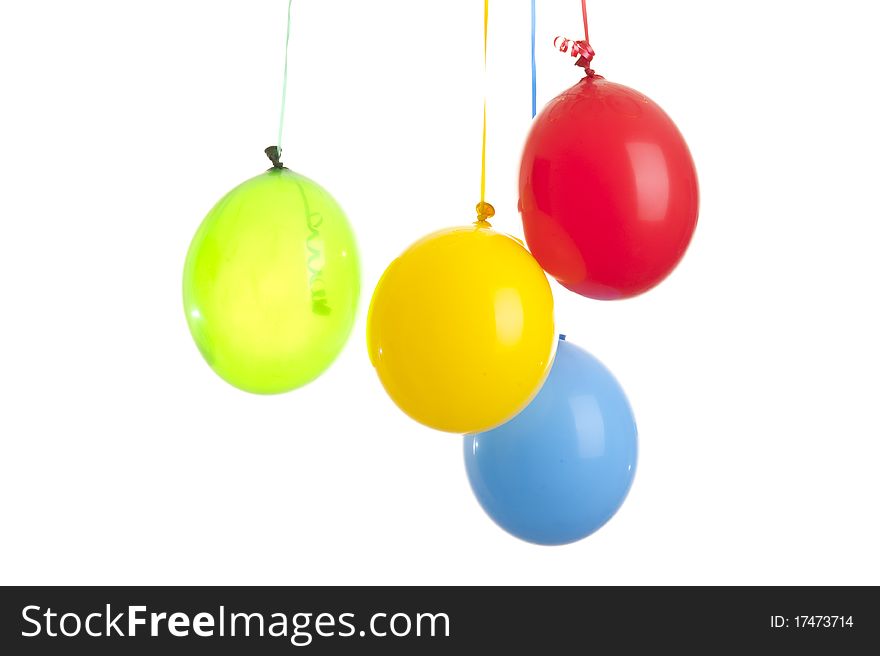 Color ball on the white background