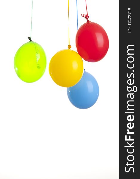 Color ball on the white background