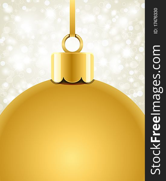 Christmas golden ball