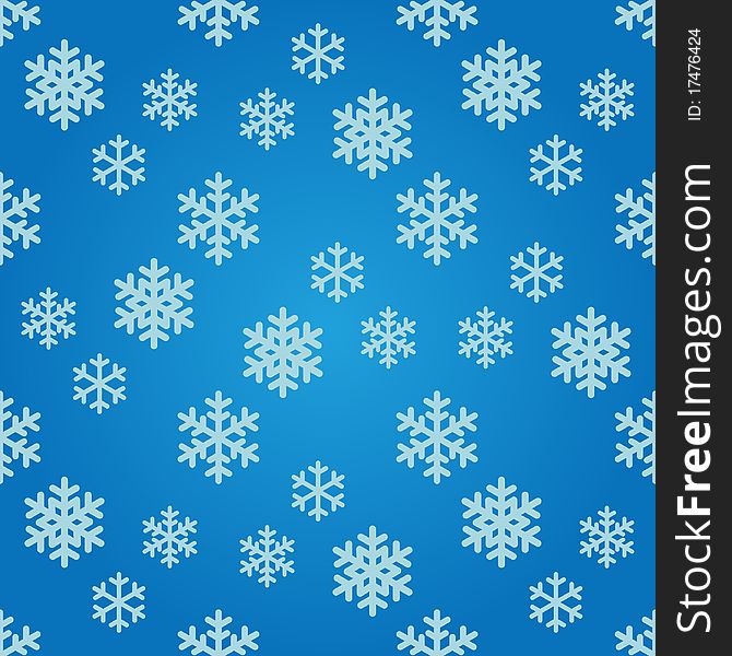 Seamless pattern with snowflakes vector background