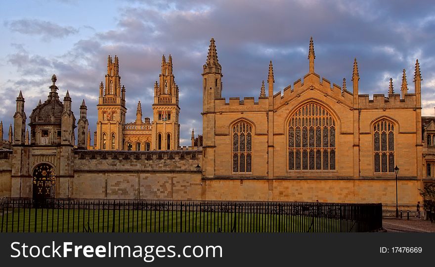 All Souls College at Oxford England. All Souls College at Oxford England