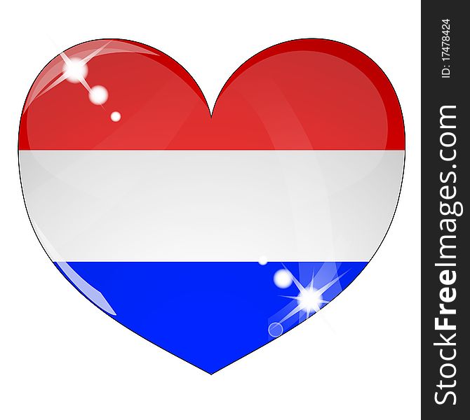 Icon of Netherlands national flag. Illustration on white background. Flag easy to replace. Icon of Netherlands national flag. Illustration on white background. Flag easy to replace