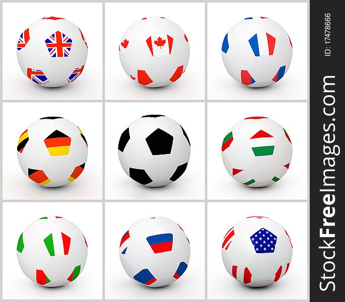 Set soccer ball