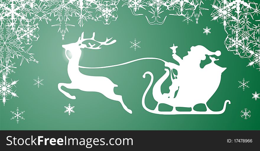 Snowflake wintermerry christmas, background, snow santa
