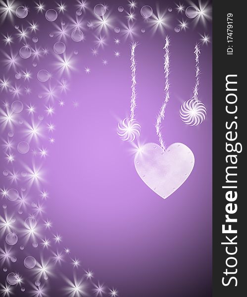Holiday background with stars, circles and heart. Holiday background with stars, circles and heart
