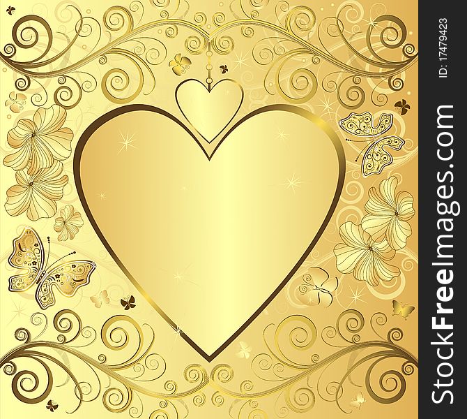 Valentine Elegant Golden Background