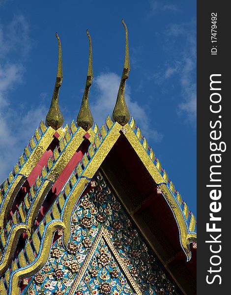 Details of the wat pho temple roof. Details of the wat pho temple roof