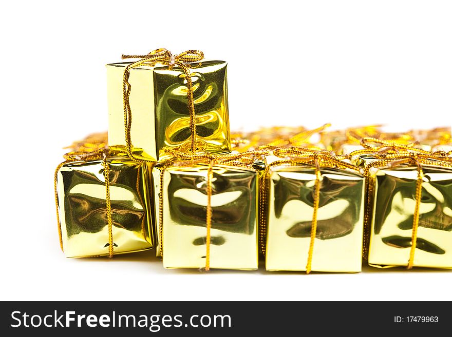 Festive Gift Boxes Isolated