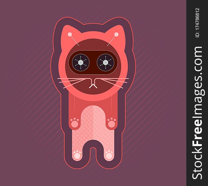 Kitten vector illustration. Design element. Kitten vector illustration. Design element