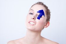 Arrow Painted Over Eye Royalty Free Stock Photos Arrow Painted Over Eye Royalty Free Stock Photos