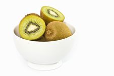 Kiwi Fruit In White Bowl Royalty Free Stock Images Kiwi Fruit In White Bowl Royalty Free Stock Images