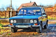 Russian Old Car In HDR Royalty Free Stock Photography Russian Old Car In HDR Royalty Free Stock Photography