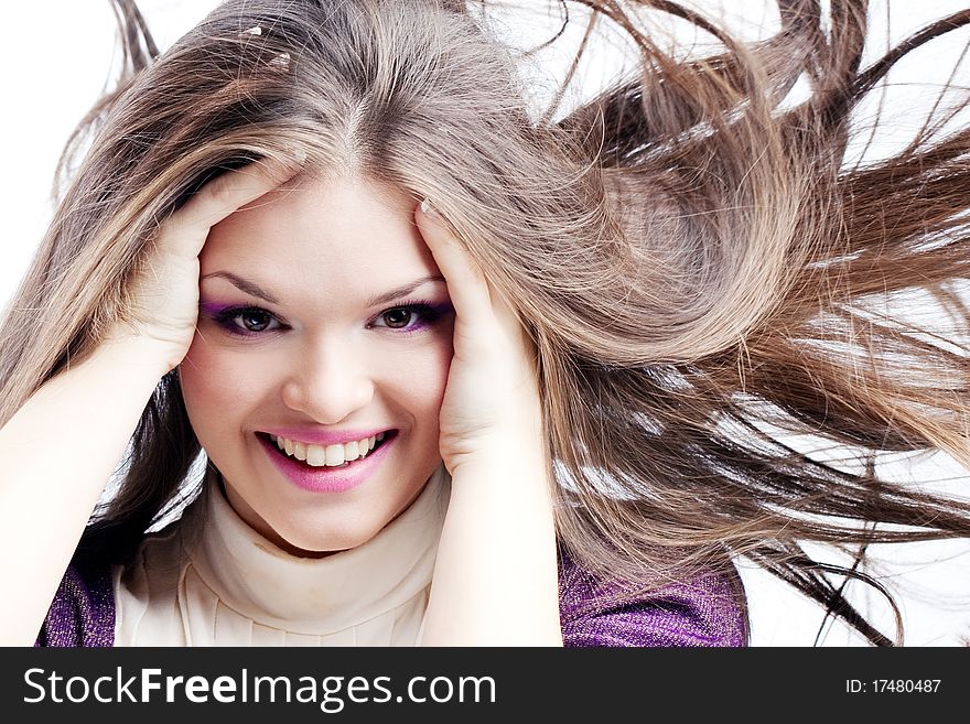 Young beautiful girl with long-hair