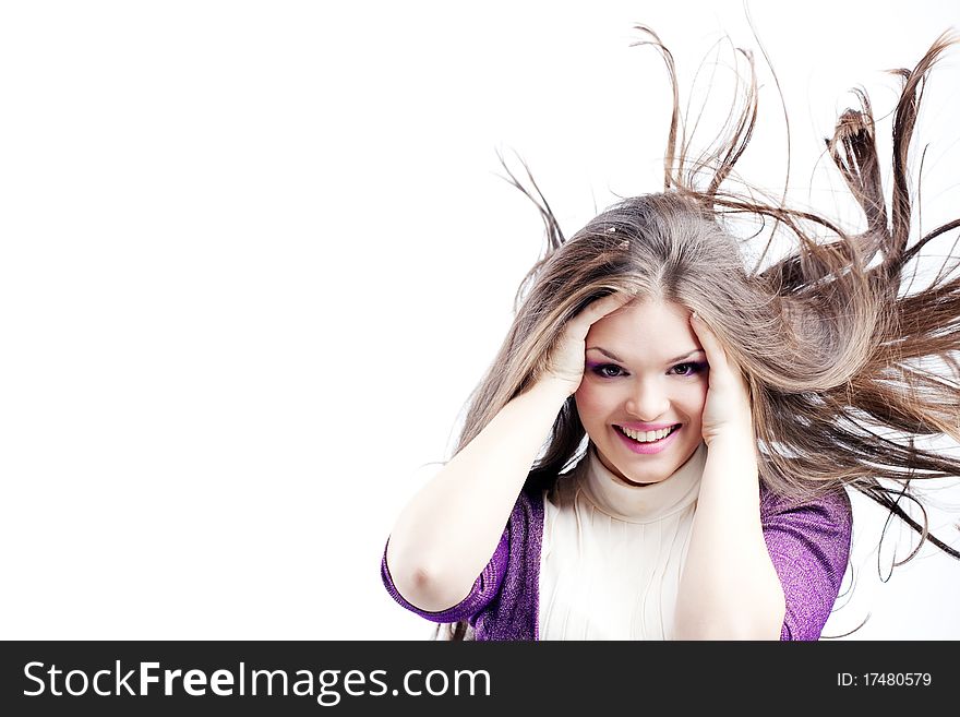 Young beautiful girl with long-hair