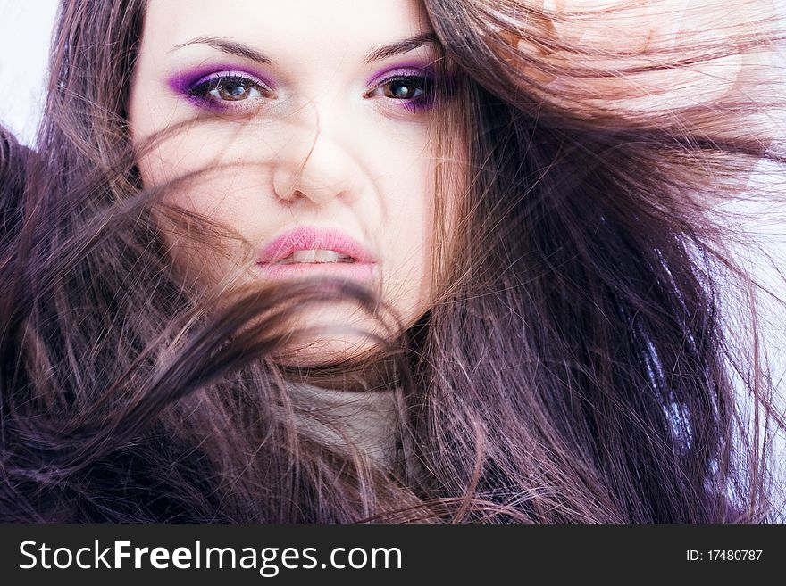 Young beautiful girl with long-hair